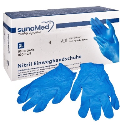 Bild XL sunaMed Nitril Handschuhe. MDR/PSA/Food